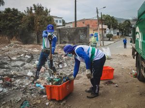 En Mapasingue Este se recogieron 45 toneladas de basura con limpieza y barrido