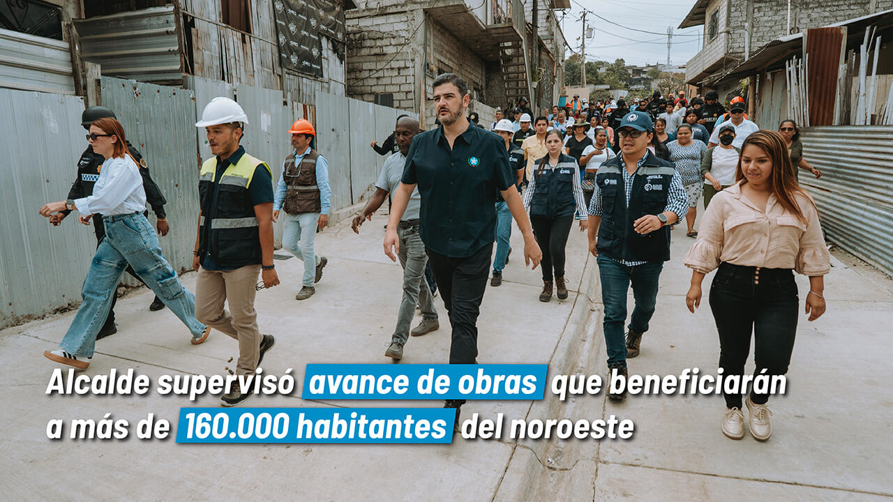 Alcalde supervisó avance de obras que beneficiarán a más de 160.000 habitantes del noroeste